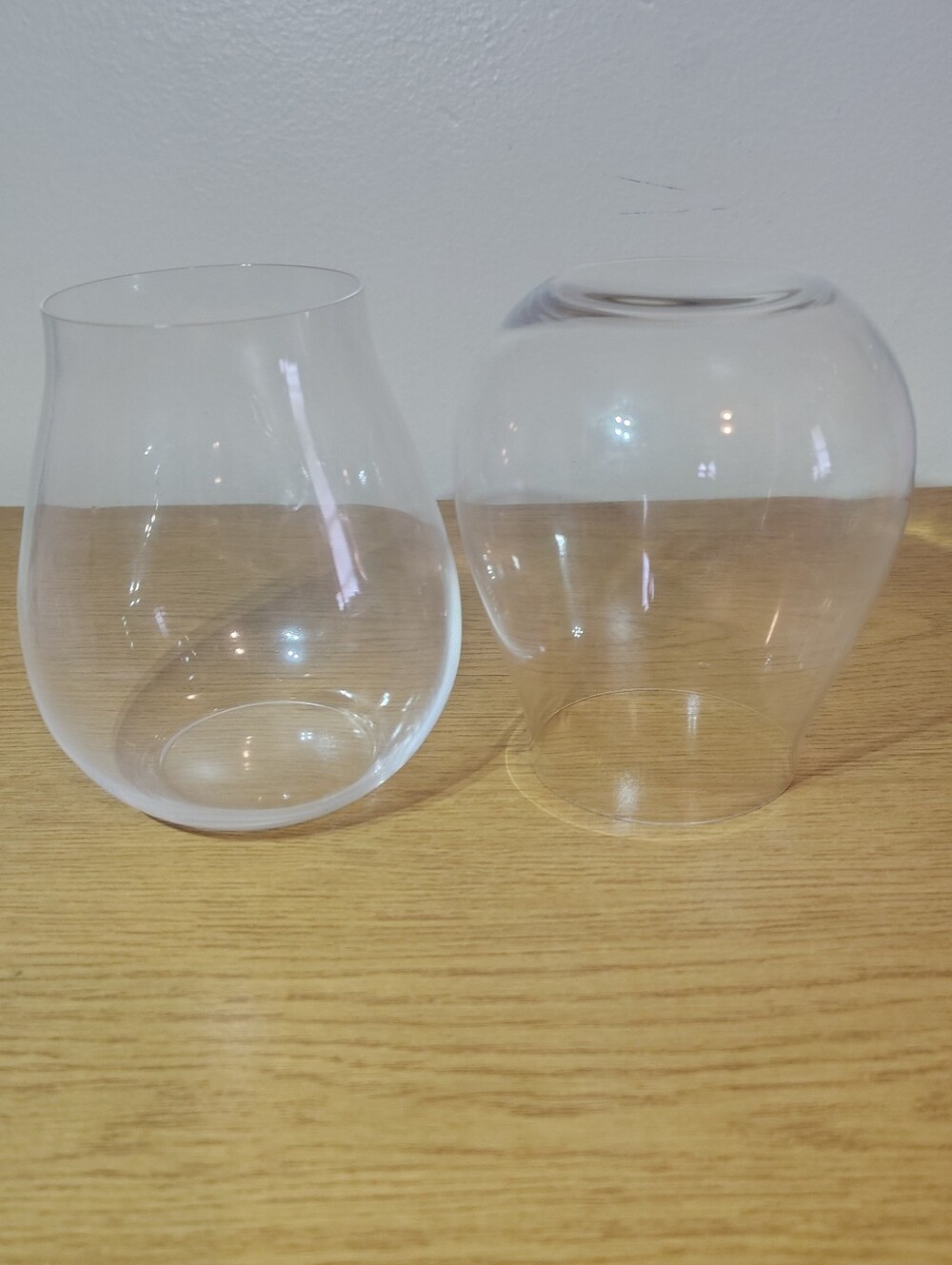 Riedel Clear Crystal Pair of Stemless Vases